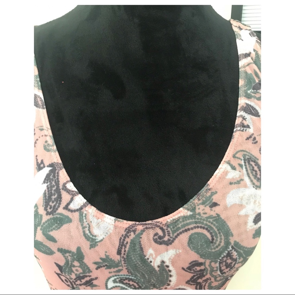 FREE PEOPLE FLORAL PRINT MESH BODYSUIT - Picture 3 of 7